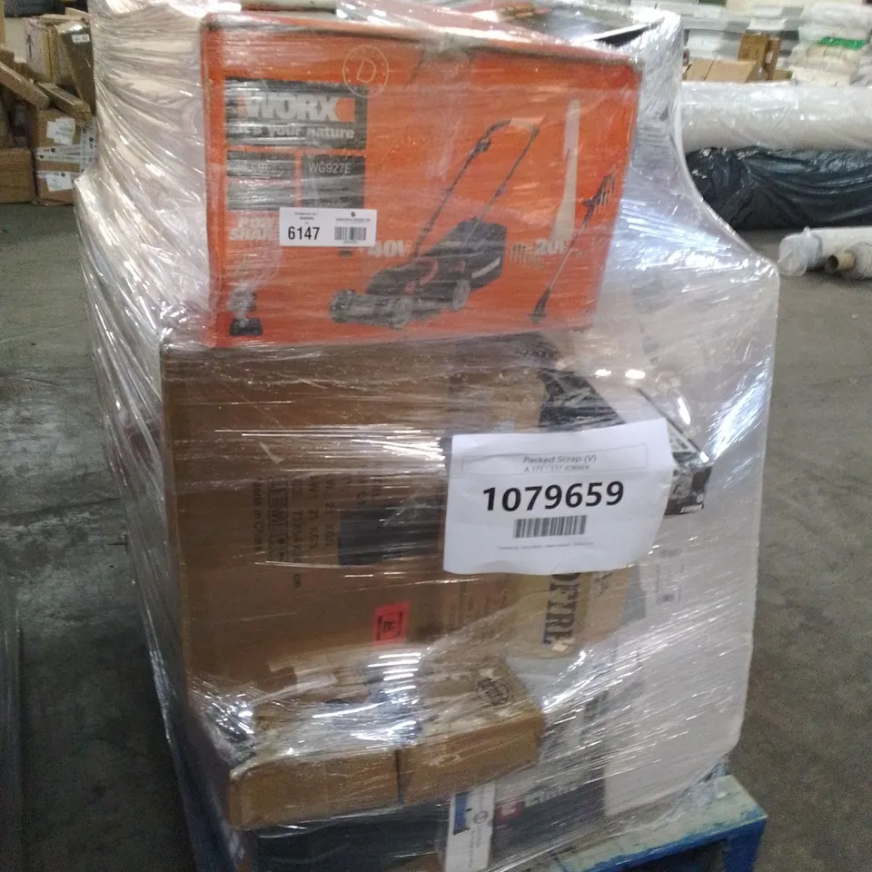PALLET OF APPROXIMATELY 23 UNPROCESSED RAW RETURN HOUSEHOLD AND ELECTRICAL GOODS TO INCLUDE;