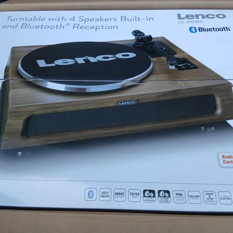 BOXED LENCO LS-410WA TURNTABLE AND BLUETOOTH RECEPTION