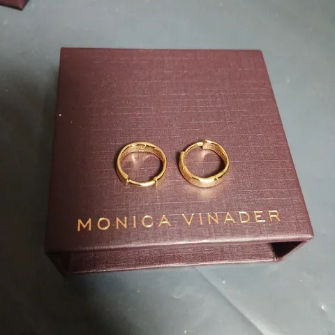 MONICA VINADER GOLD HOOP EARRINGS 