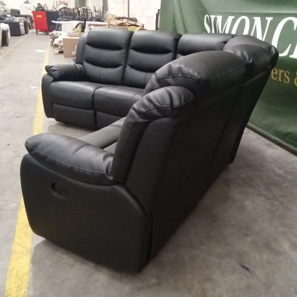 ROTHBURY LUXURY FAUX LEATHER HIGH BACK MANUAL RECLINER CORNER GROUP SOFA RRP £1599