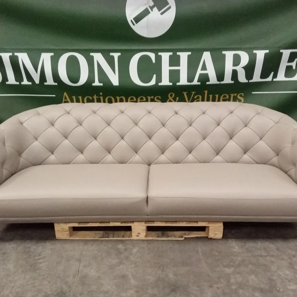 DANETTI LUXE NATURAL LEATHER 3 SEATER SOFA RRP £2799