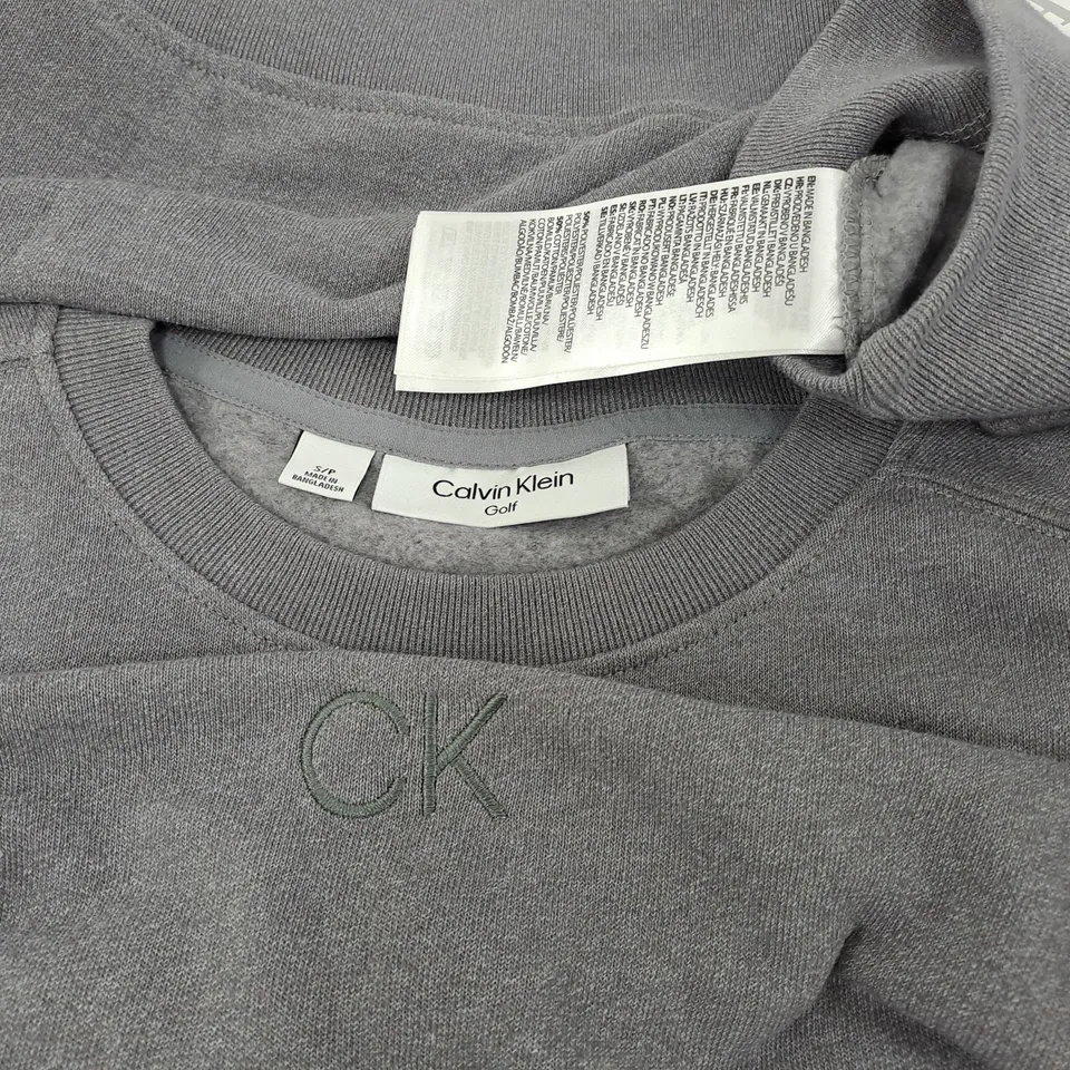 CALVIN KLEIN GOLF GREY CREW JUMPER - S/P