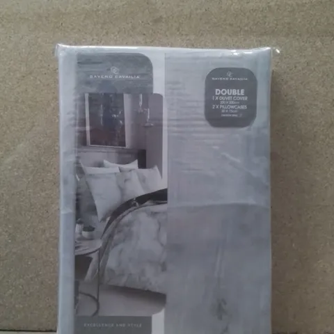 BRAND NEW GAVENO CAVAILIA DOUBLE DUVET SET - MARBLE/WHITE