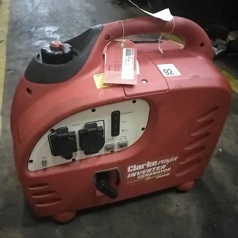 CLARKE IG2200A 2.2KW PETROL INVERTER GENERATOR 