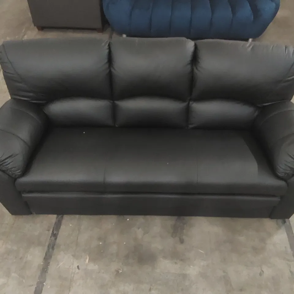 QUALITY DESIGNER HEPPMAN GENUINE LEATHER 3 SEATER SOFA
