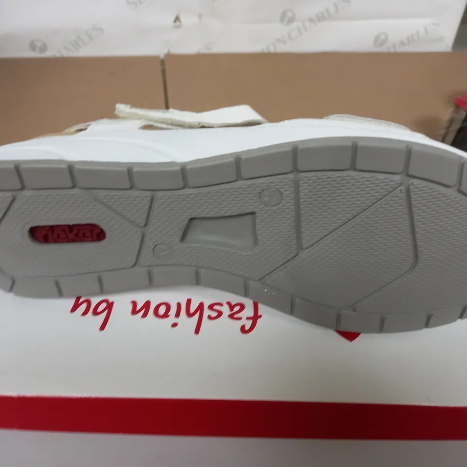 RIEKER ANTISTRESS SANDALS IN WHITE SIZE 41