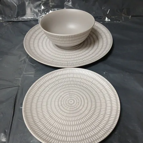 PIERRE 12-PIECE DINNER SET IN NATURAL - COLLECTION ONLY