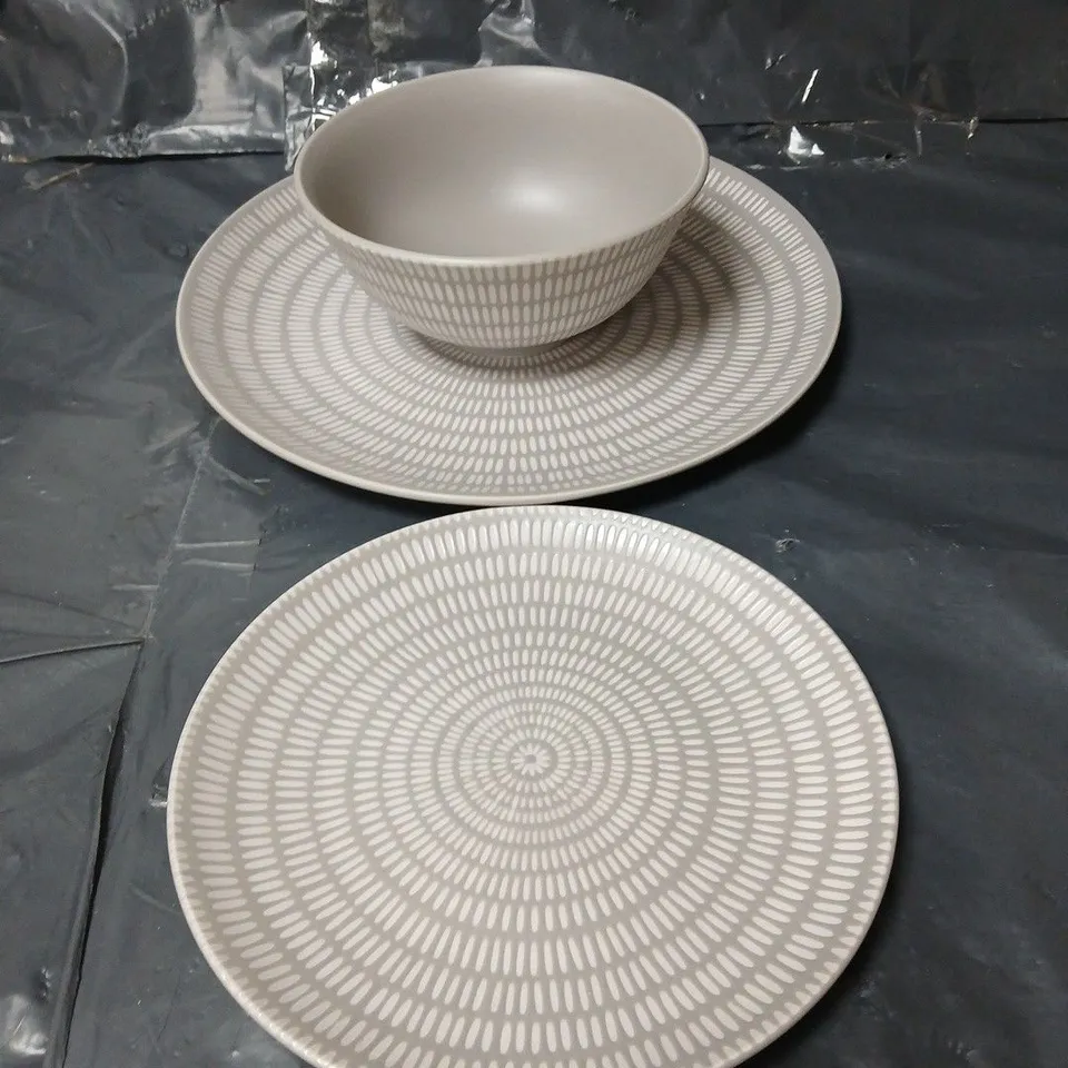 PIERRE 12-PIECE DINNER SET IN NATURAL - COLLECTION ONLY