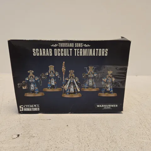 WARHAMMER 40,000 THOUSAND SONS SCARAB OCCULT TERMINATORS MINIATURES – 5 PACK BOXED
