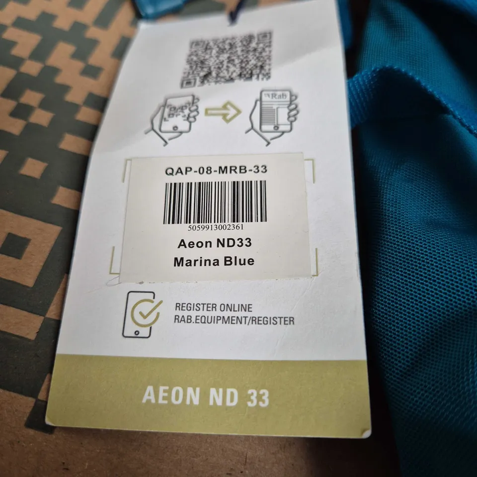 RAB AEON ND33 BACKPACK - MARINA BLUE, 33L