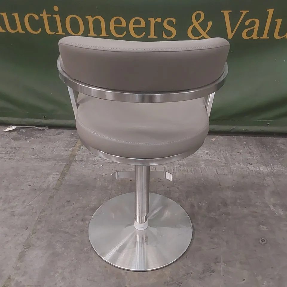 QUALITY DESIGNER FIRENZA STAINLESS STEEL AND PU LEATHER BAR STOOL