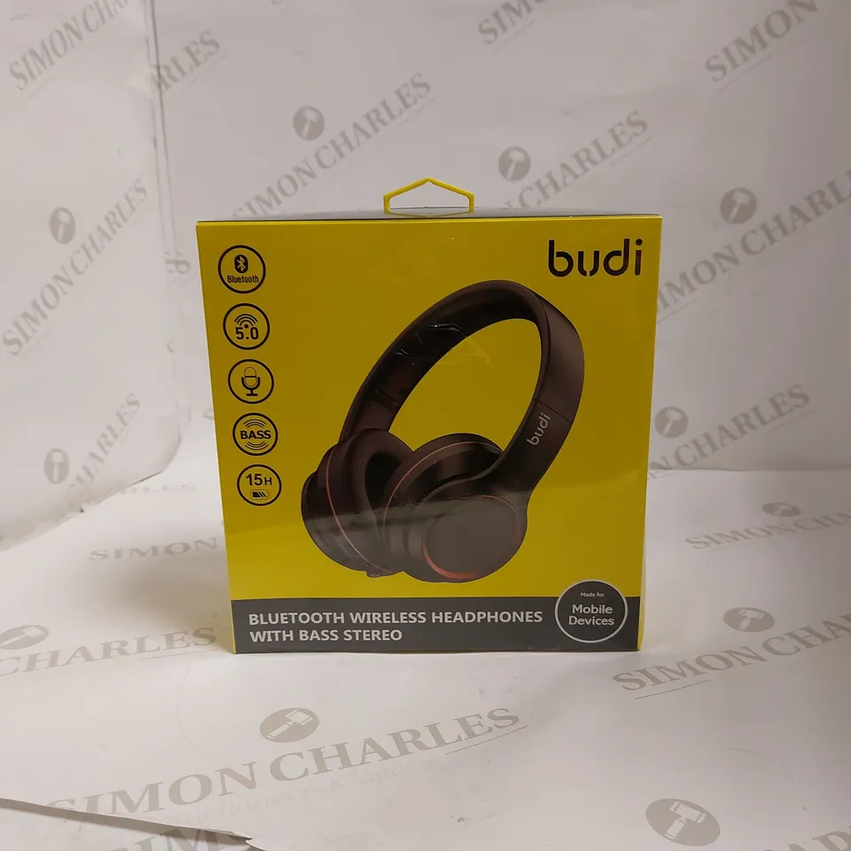 BUDI BLUETOOTH WIRELESS HEADPHONES 