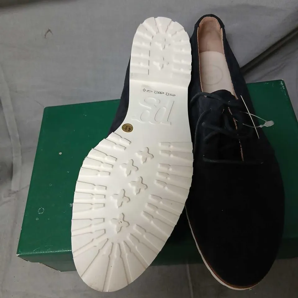 PAUL GREEN BLACK SUEDE LACE-UP SHOES – UK 4.5 (4 1/2 ON BOX) DESIGNER FOOTWEAR