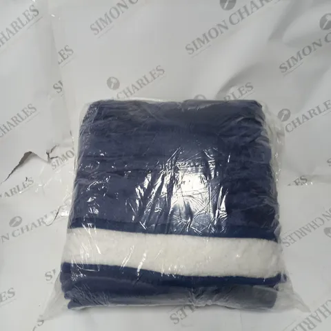 COZEE HOME OVERSIZED HEATED WRAP IN NAVY