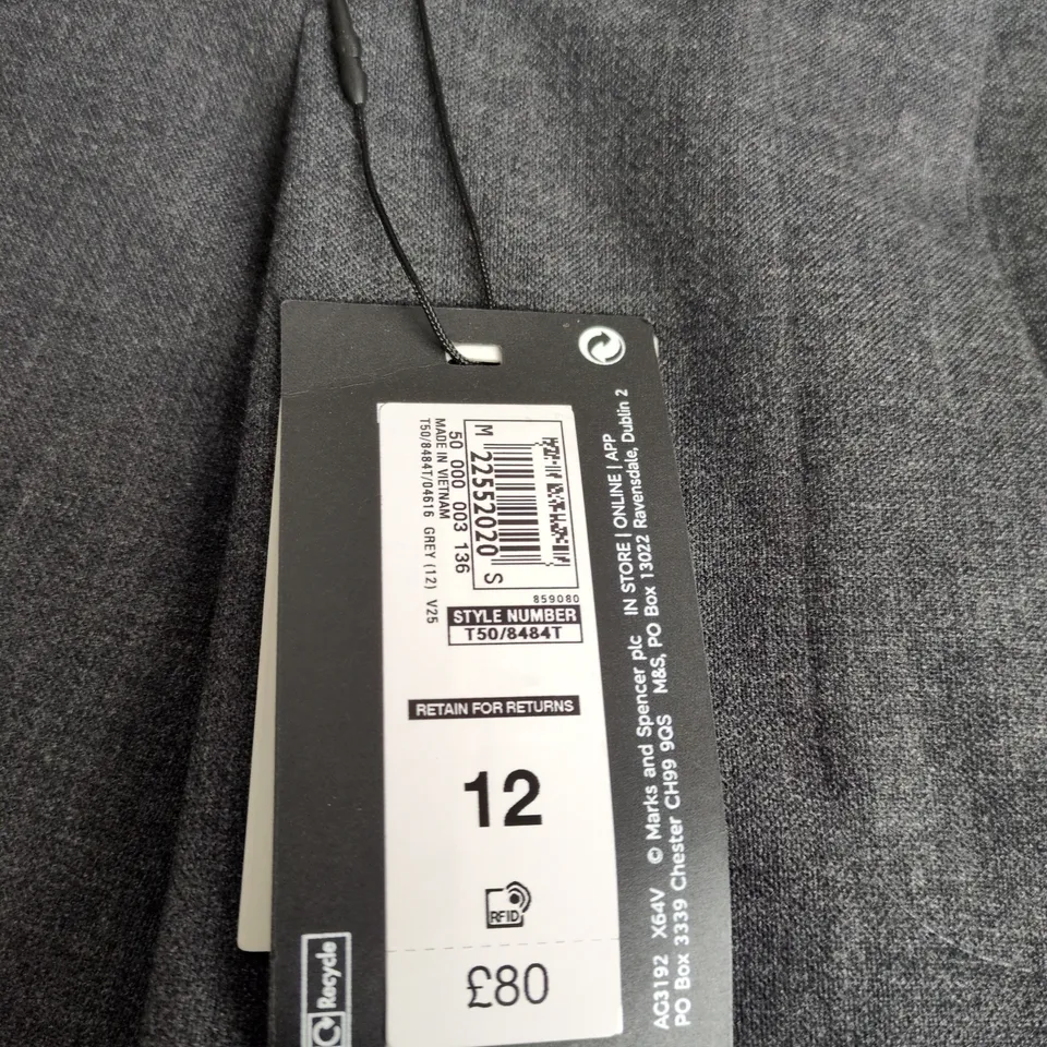 AUTOGRAPH WITH WOOL WOMEN'S TROUSERS – CHARCOAL, UK 12