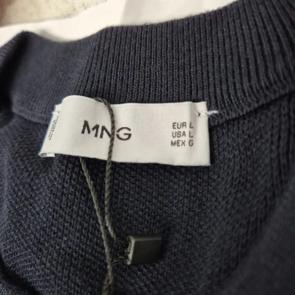 MNG Navy Jersey Knit Sweater – UK Size L