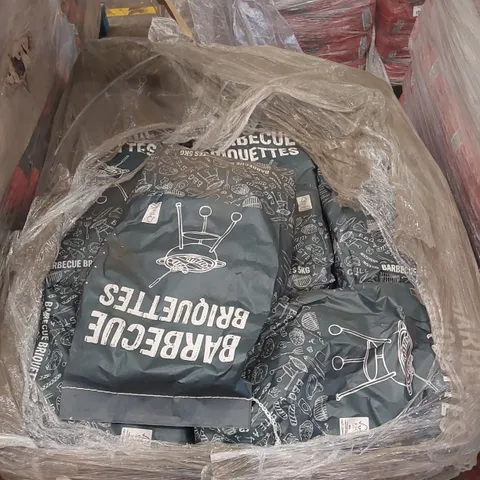 PALLET CONTAINING A LARGE QUANTITY OF CHARCOAL BRIQUETTE BAGS 