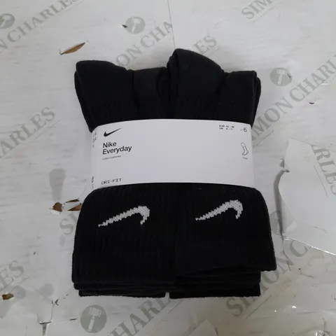 NIKE EVERYDAY SOCKS DRI FIT SET OF 6 - UK 8-11