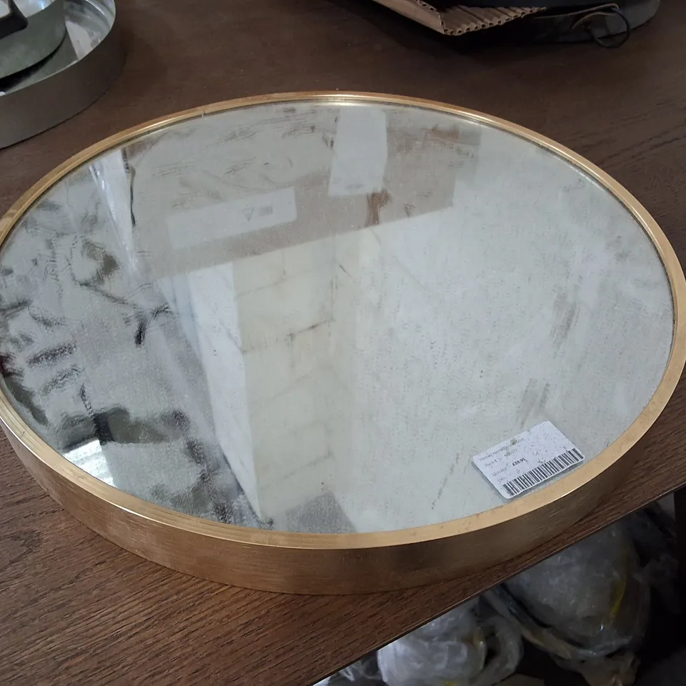 YARDLEY ROUND GOLD MIRROR 40CM