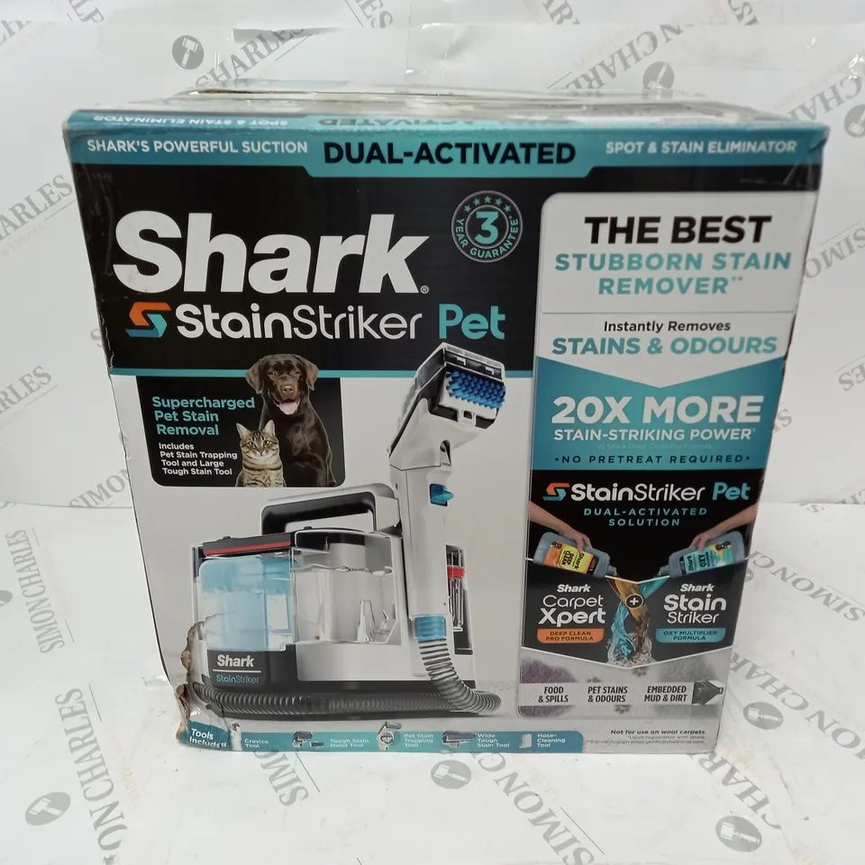 BOXED SHARK STAIN STRIKER PET SPOT CLEANER PX200UKT