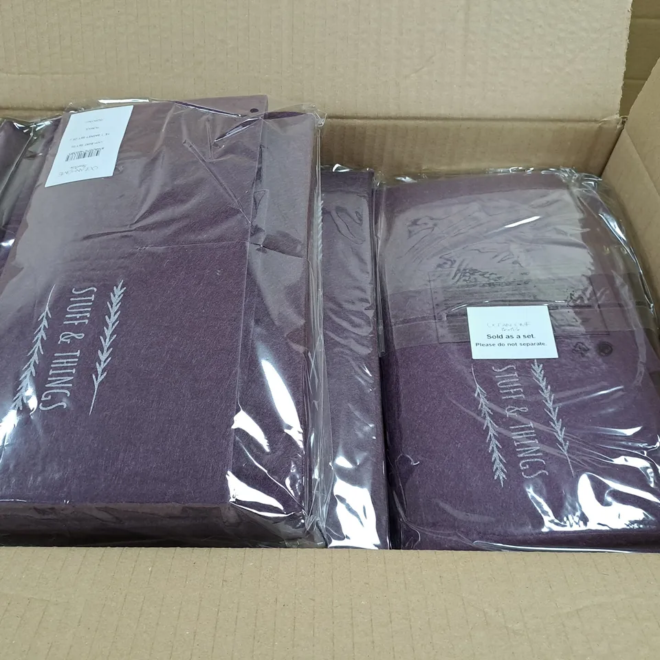 BOX OF APPROXIMATELY 13 OCEANHOME FELT BASKET SETS - PURPLE