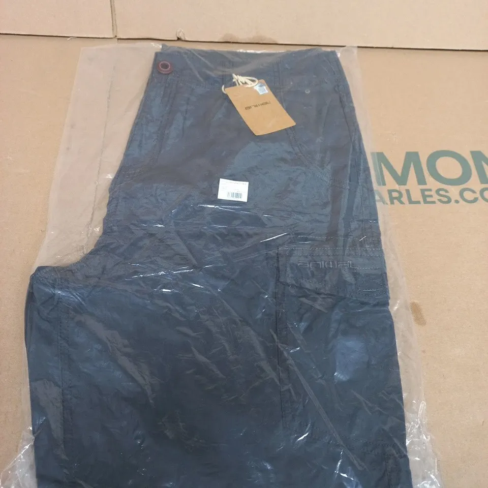 ANIMAL MENS ATLANTIS CARGO SHORT - CHARCOAL, UK W34 
