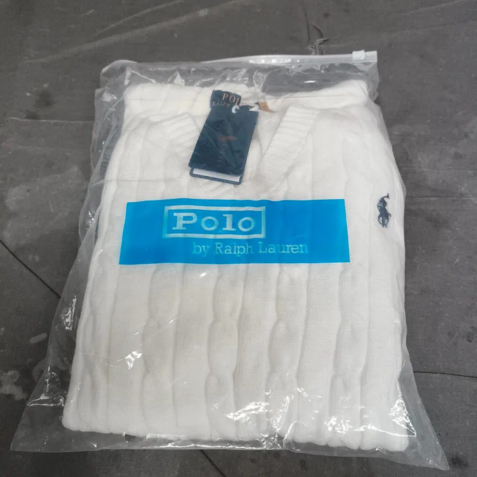 POLO RALPH LAUREN V-NECK SWEATER SIZE S