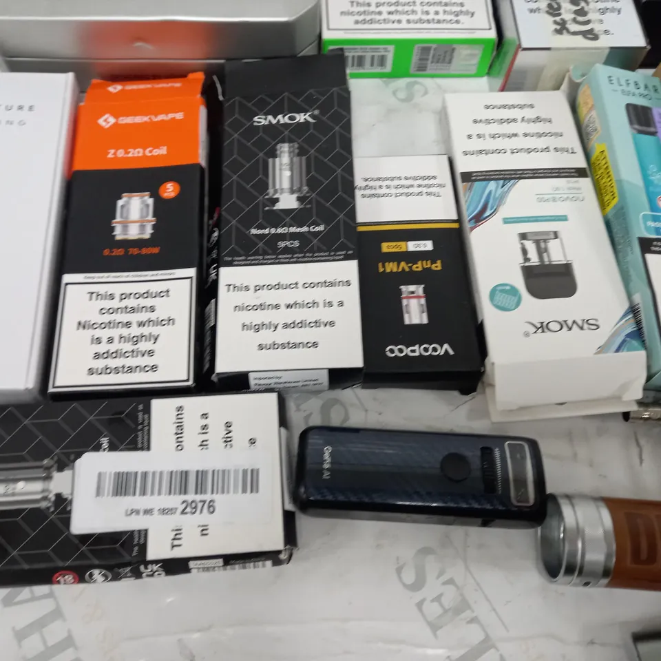 LOT OF ASSORTED VAPING ITEMS TO INCLUDE SMOK, ARGUS AND VOOPOO