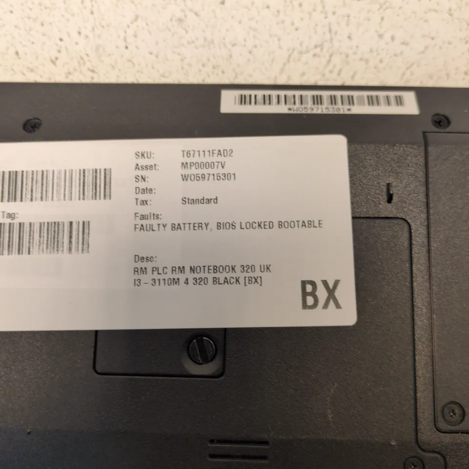 RM NOTEBOOK 320 UK – I3-3110M, 4GB RAM, 320GB HDD, BLACK