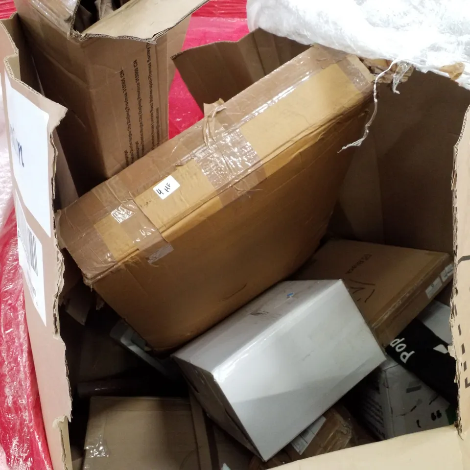 PALLET OF ASSORTED PRODUCTS INCLUDING ELECTRIC PATIO HEATER, TABLETOP FIRE PIT, ROTISSERIE KIT, TRUNKI KIDS SUITCASE, GRILL WARMING RACK 