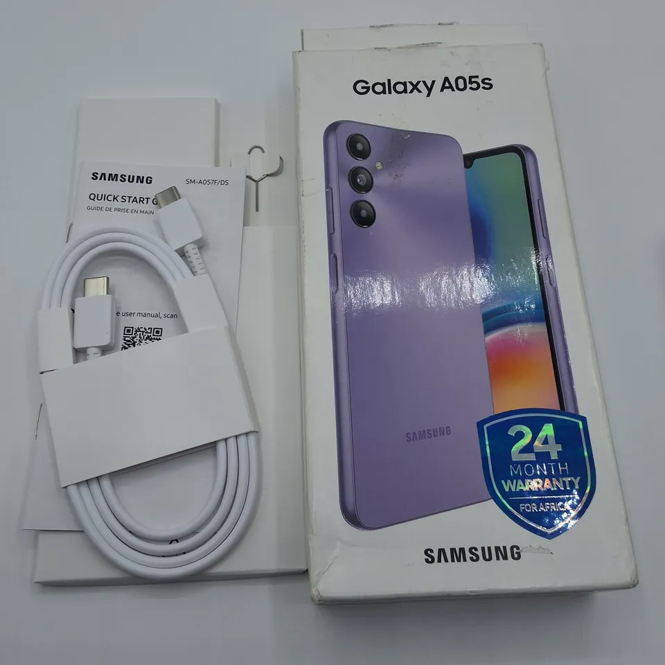 BOXED SAMSUNG GALAXY A05S 4/128GB IN LIGHT VIOLET - SM-A057F