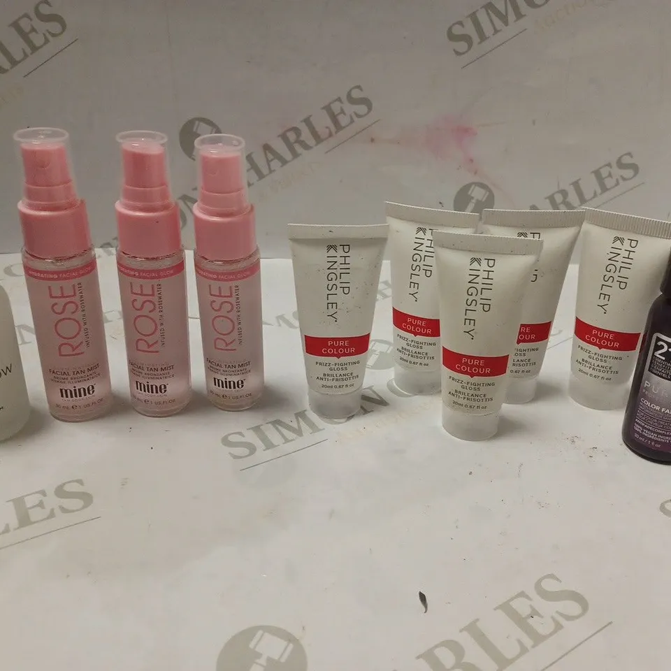 BOXED ASSORTMENT OF BEAUTY CARE PRODUCTS INCLUDING PHILIP KINGSLEY GLOSS, ROSE FACIAL TAN MIST AND TAN-LUXE SUPER GLOW 