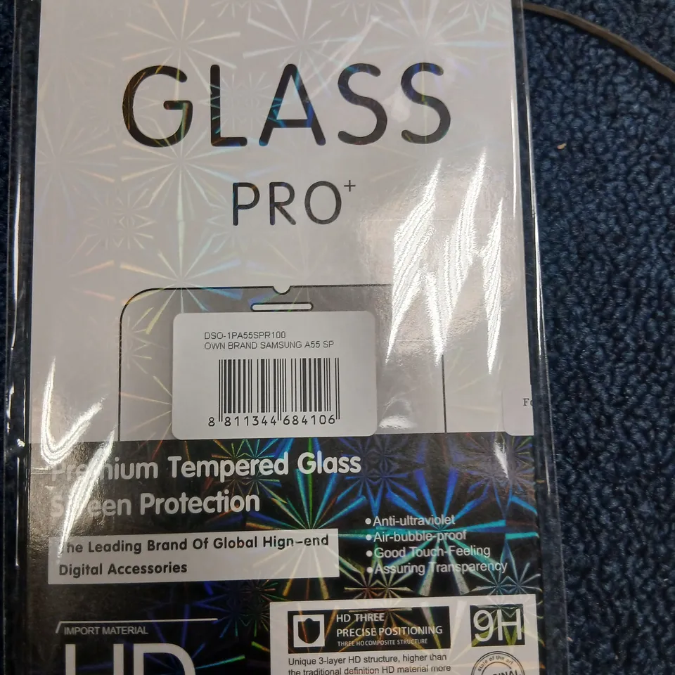 APPROXIMATELY 70 GLASS PRO+ PREMIUM TEMPERED GLASS SCREEN PROTECTOR (SAMSUNG A55)