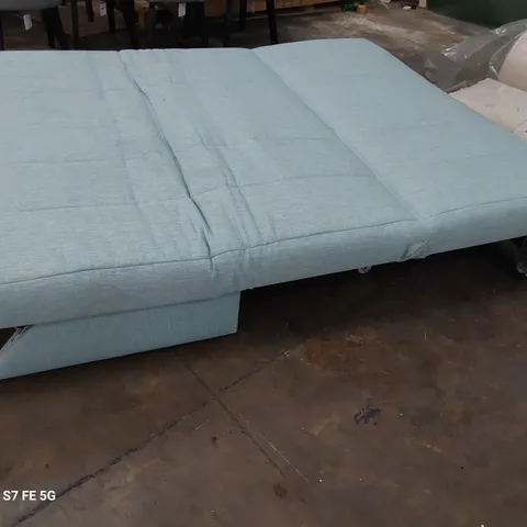 DESIGNER APPLEY FOLD OUT BES SETTEE BABY BLUE FABRIC