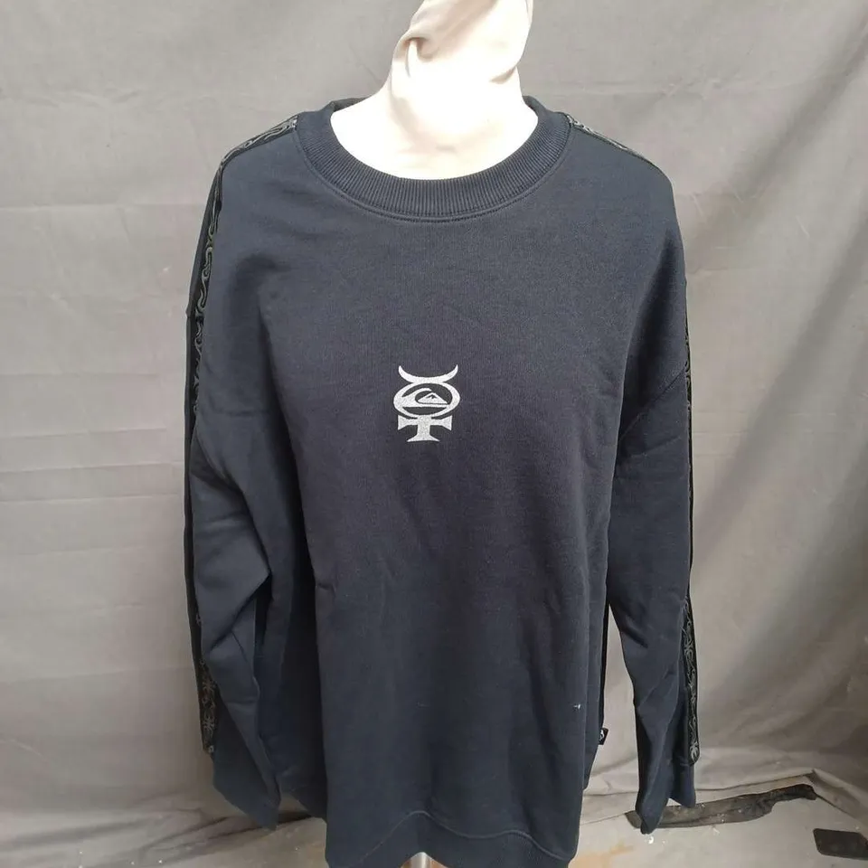 QUICKSILVER MERCURY CREW JUMPER IN NAVY SIZE L