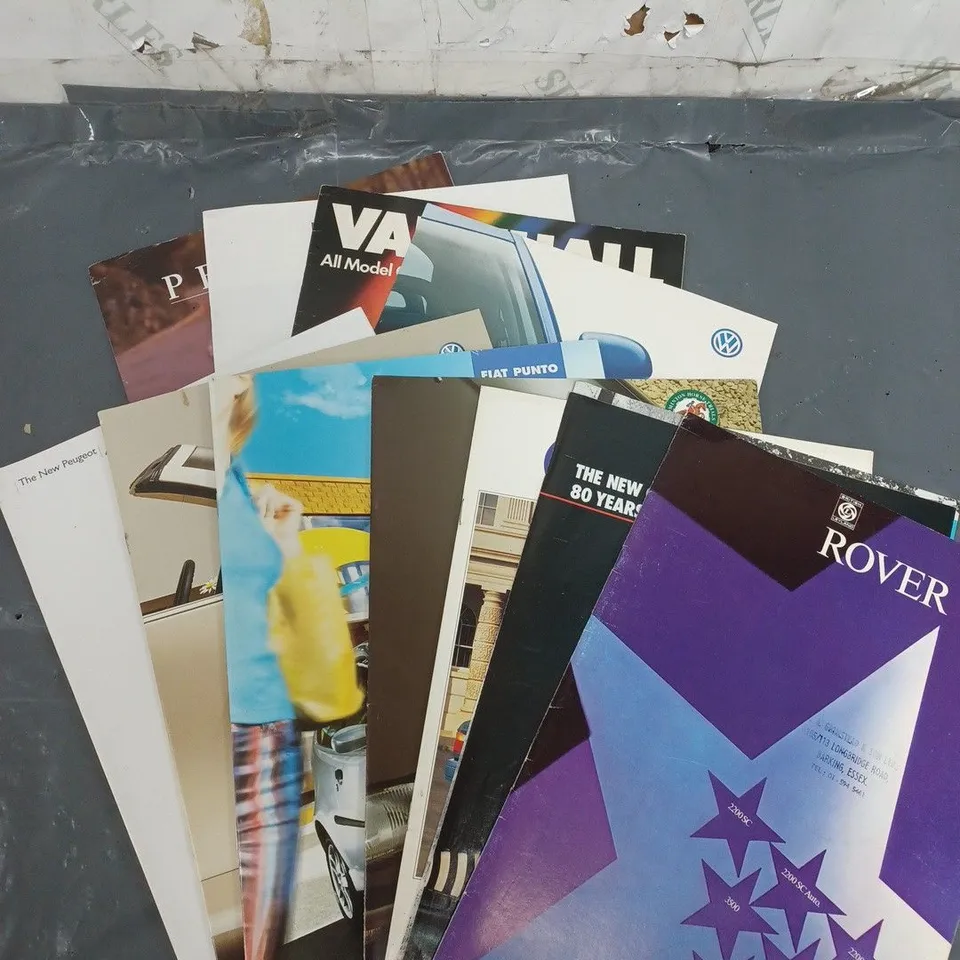 APPROX. 10 OLD CAR MAGAZINES TO INCLUDE - ROVER- VW - FIAT  