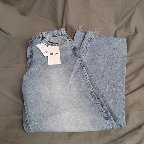 ONLY RILEY LIFE STRAIGHT JEANS IN BLUE SIZE 12