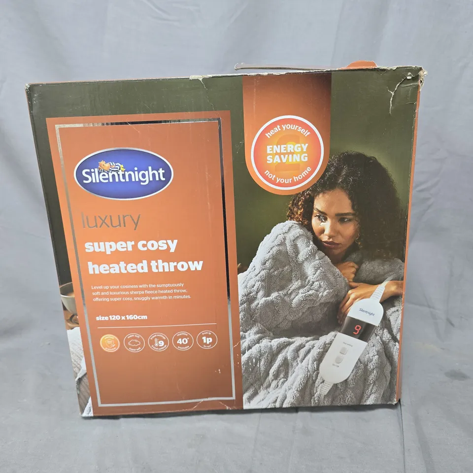 SILENTNIGHT LUXURY SUPER COSY HEATED THROW - 120 X 160CM