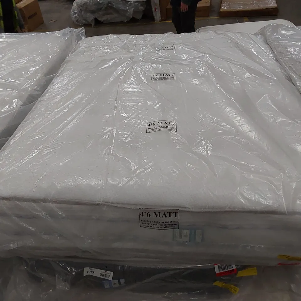 QUALITY BAGGED ROLLED AERO GRAVITY COOL BLUE PILLOW-TOP 4FT6 MATTRESS 