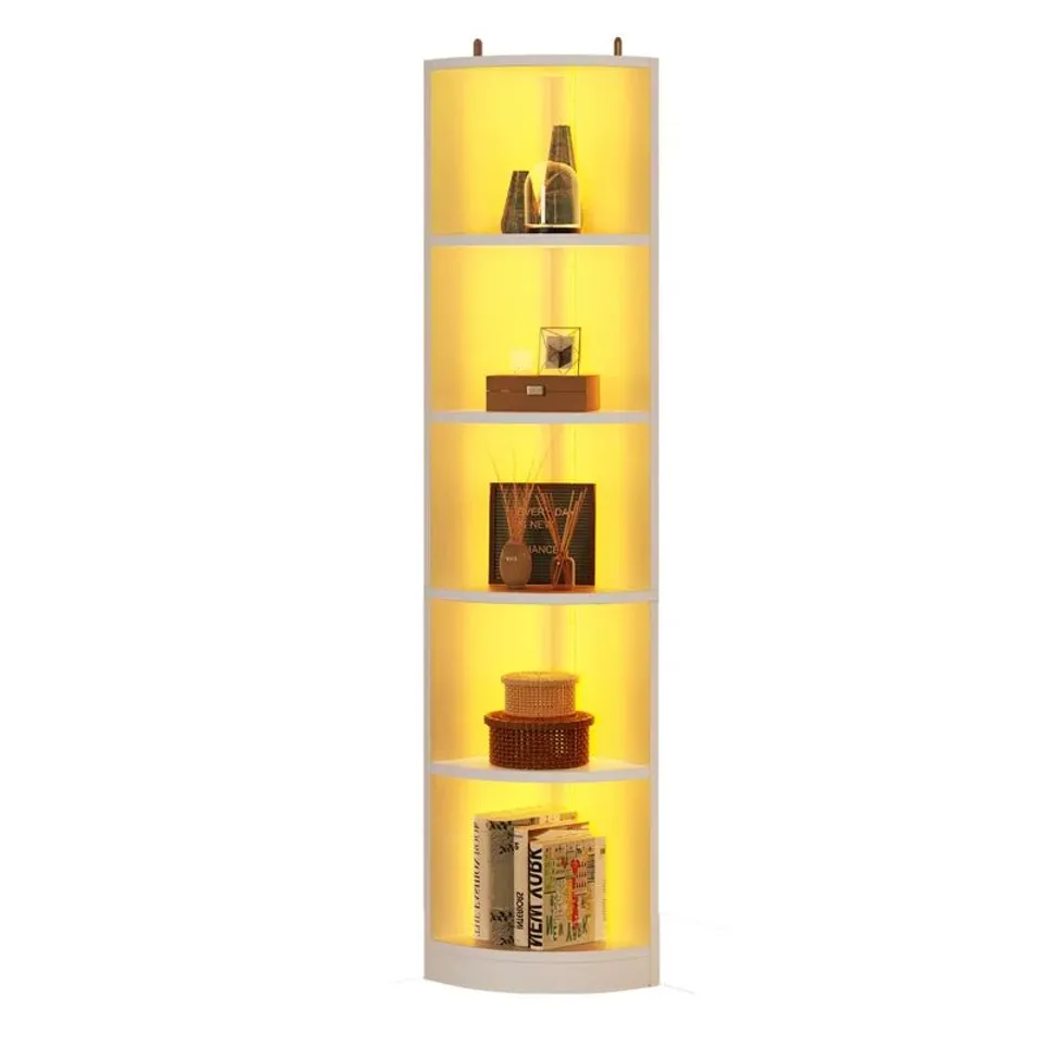 BOXED 180.1CM H X 29.7CM W CORNER BOOKCASE