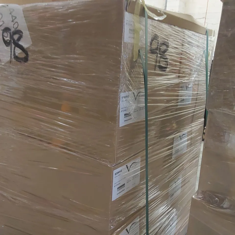 PALLET CONTAINING A LARGE QUANTITY OF ASSORTED BATHROOM FURNITURE PARTS INCLUDING: CALYPSO BRENTA WALL HUNG VANITY UNIT, VANITY CARCASSES ECT