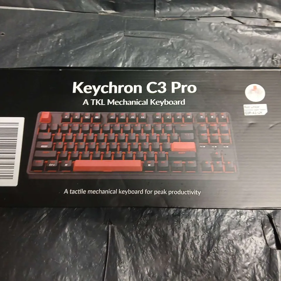 KEYCHRON C3 PRO MECHANICAL KEYBOARD – UK LAYOUT, RED BACKLIGHT, TKL