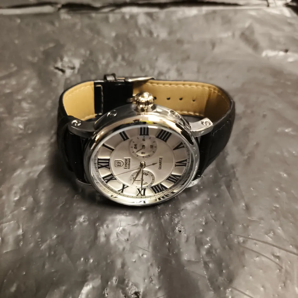 MENS ERNEST FERDINAND WATCH – FUNCTIONING SUB DIALS – LEATHER STRAP