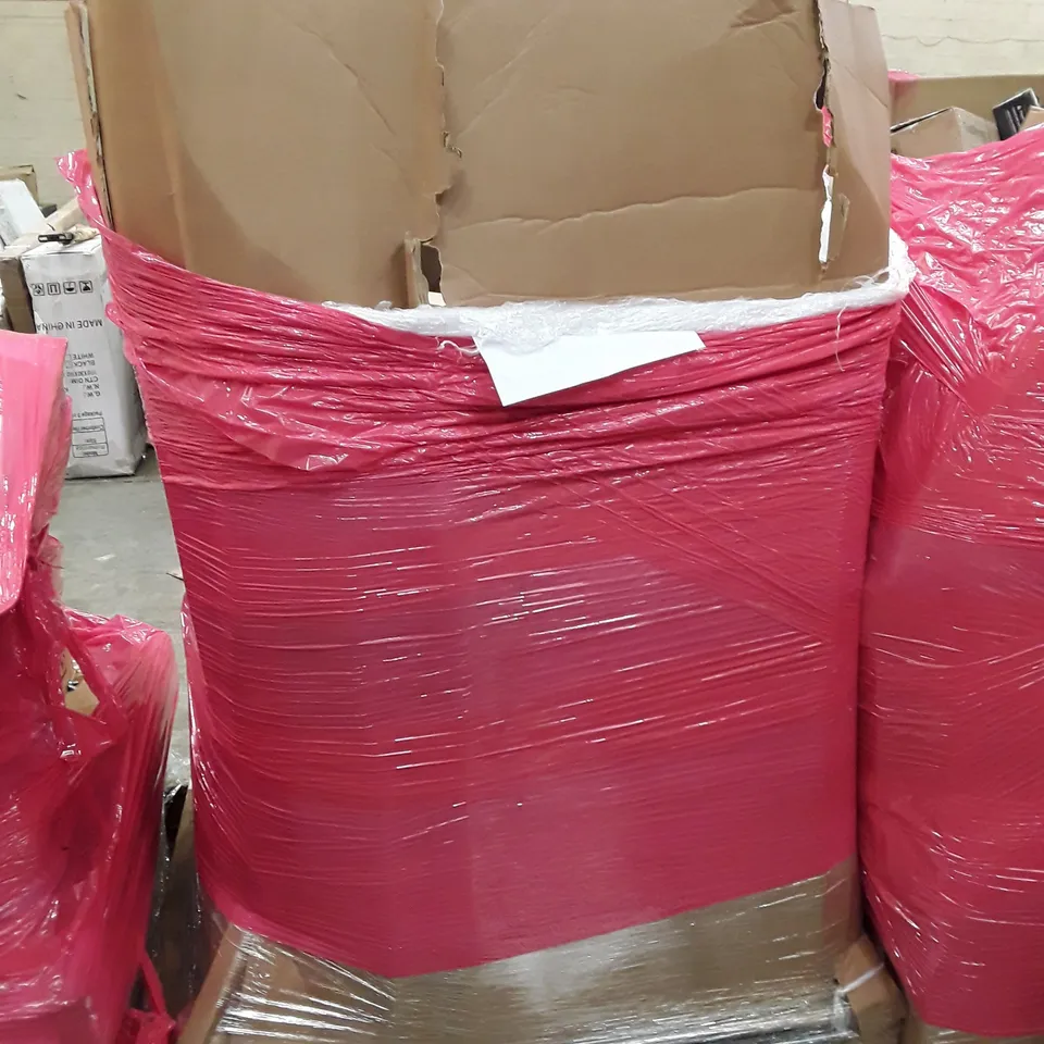 PALLET OF ASSORTED PRODUCTS INCLUDING TRAVEL MAP, WALL MIRROR, VACUUM CLEANER, DAY AND NIGHT ROLLER BLIND, SAFE