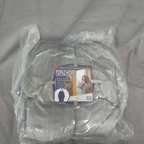 BOX OF APPROX 10 DARK GREY HOODIE BLANKETS