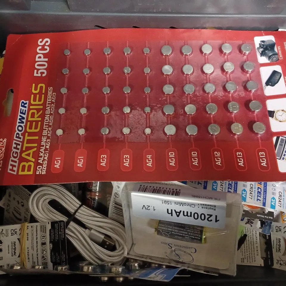 BOX OF APPROX 20 ASSORTED BATTERIES
