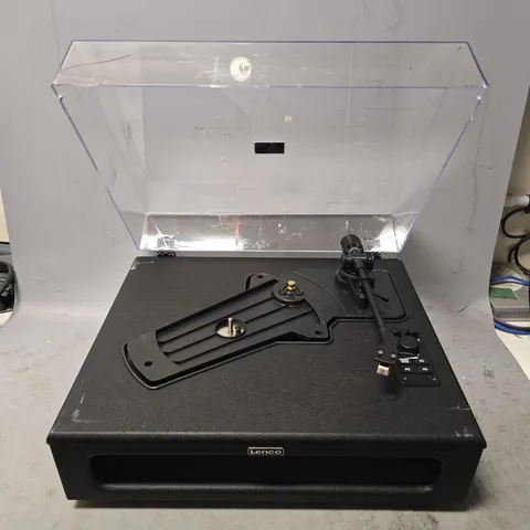 BOXED LENCO LS-430BK BLUETOOTH TURNTABLE WITH BUILT IN SPEAKERS