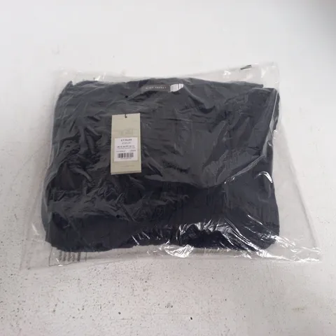MINT VELVET NAVY COTTON GAUZE MINI DRESS - UK 16