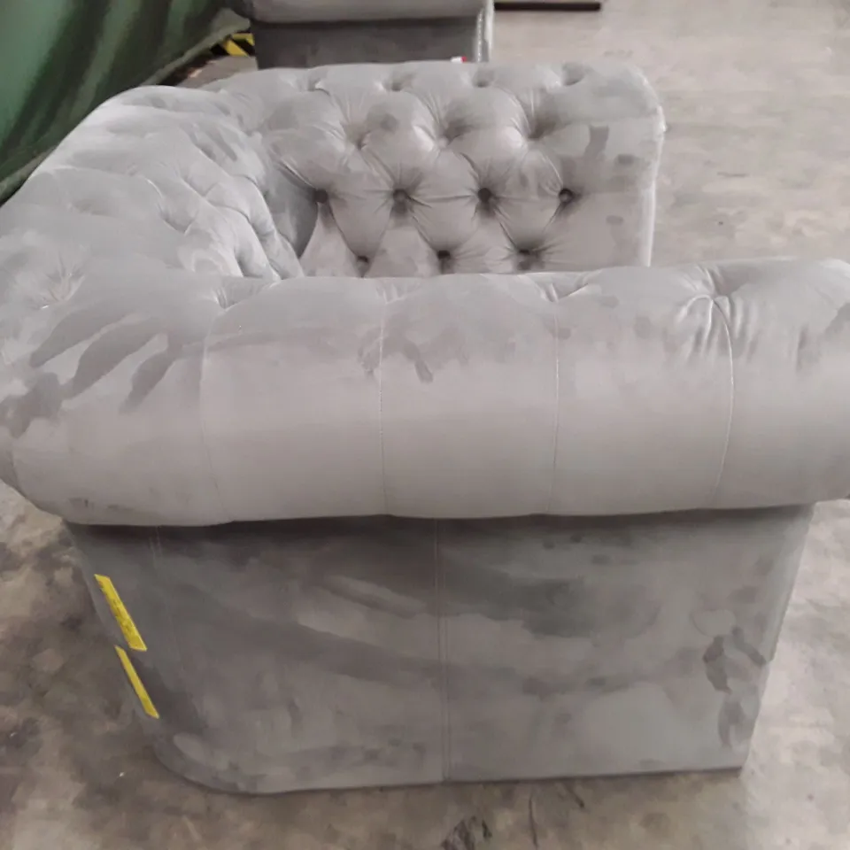 QUALITY DESIGNER ARMCHAIR - GREY FABRIC