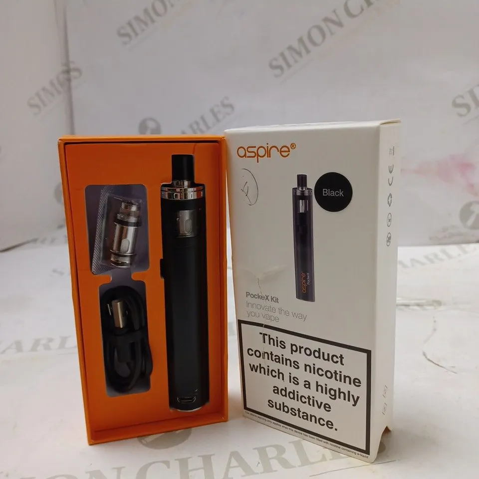BOXED ASPIRE POCKEX KIT - BLACK. 